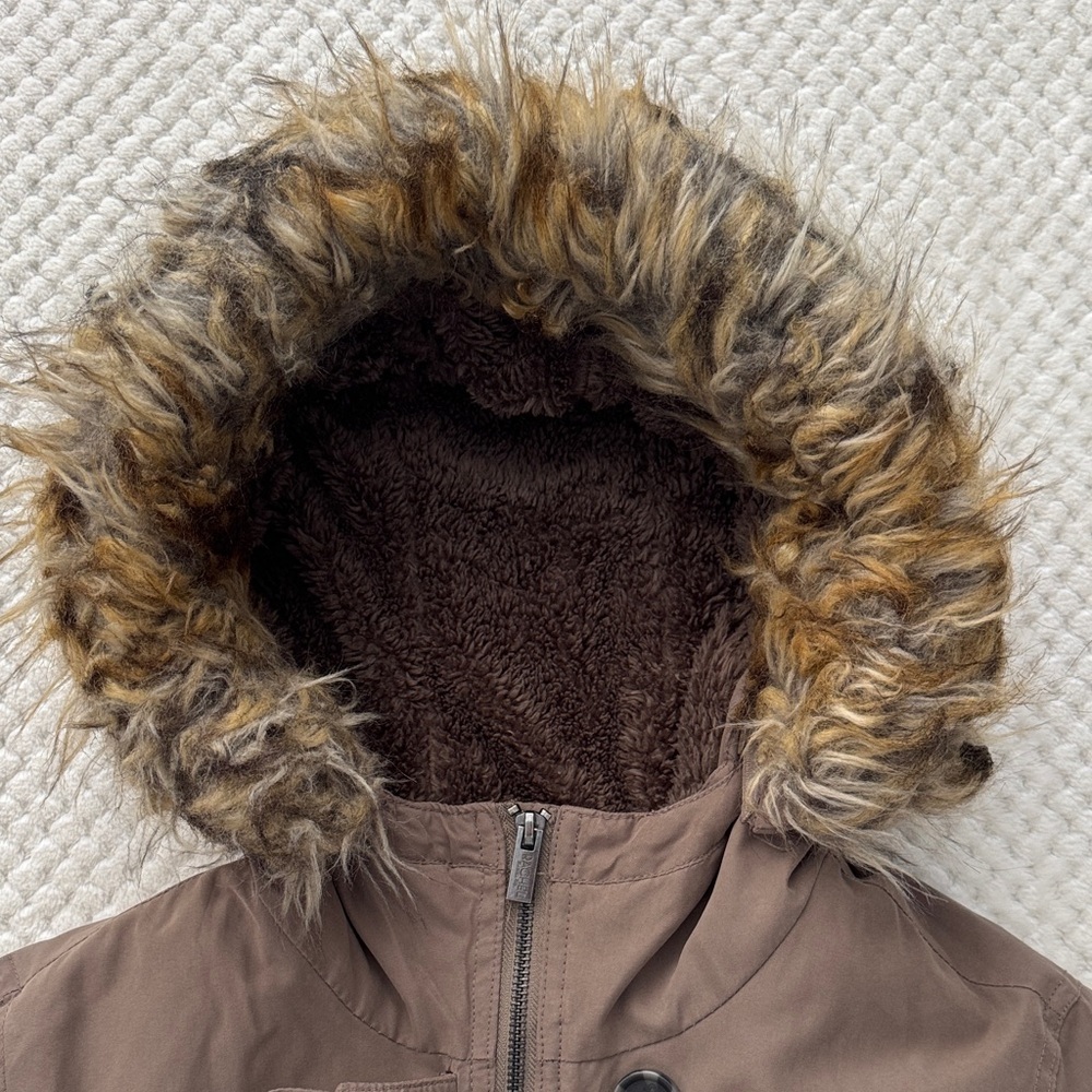 🧥 EUC Rachel Roy Faux Fur Hooded Parka Coat – Women’s Size Small - Picture 7 of 14